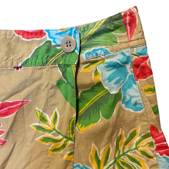 Vintage White Stag Stretch Skorts Hawaiian Tropical Design Size‎ 14 - Picture 6 of 7